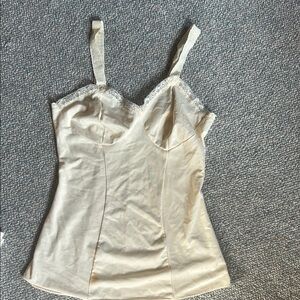 (3) Elegant Cream, Black and White Lace-Trimmed Women's Camisoles